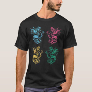 T-shirt Dragon Art Graphic Retro Vintage