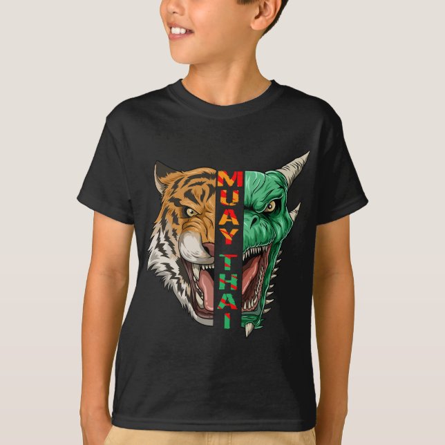 T-shirt Dragon Art, Symbole chinois du pouvoir, Force, Goo (Devant)