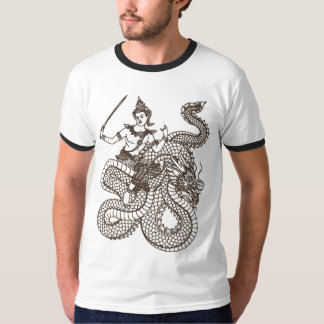 T-SHIRT DRAGON ASIATIQUE DU SUD D'ÉQUITATION D'ANGE D'UN