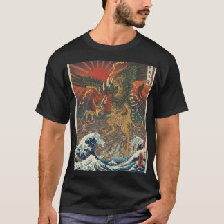 T-shirt Dragon au-dessus de la mer