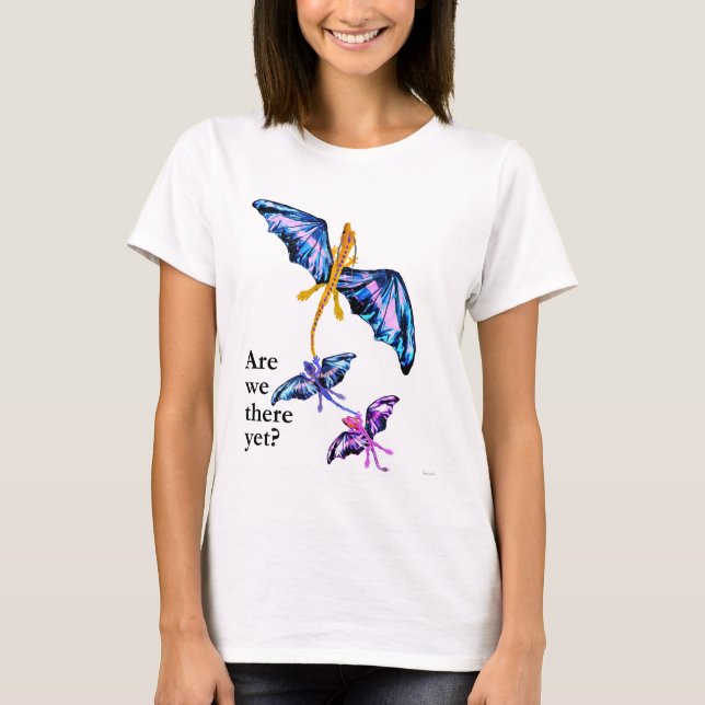 T-shirt Dragon Avec Deux Enfants (Devant)