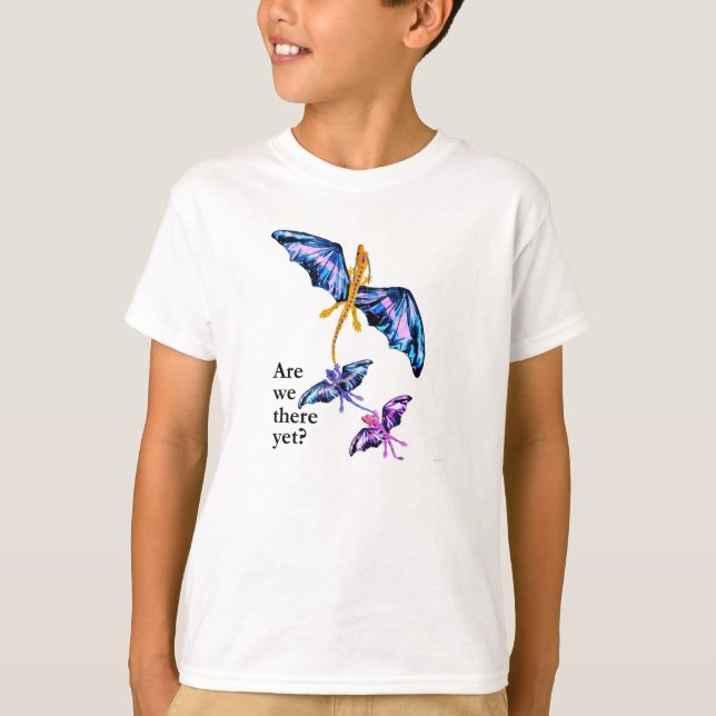T-shirt Dragon Avec Deux Enfants (Devant)