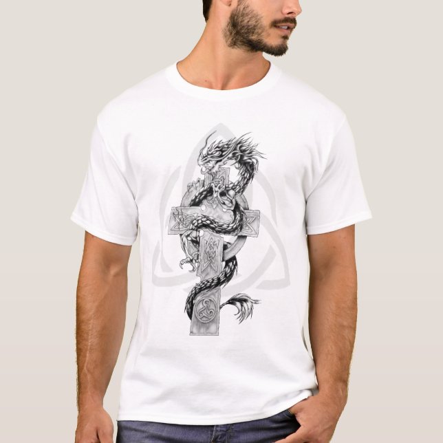 T-shirt Dragon avec le symbole celtique (Devant)