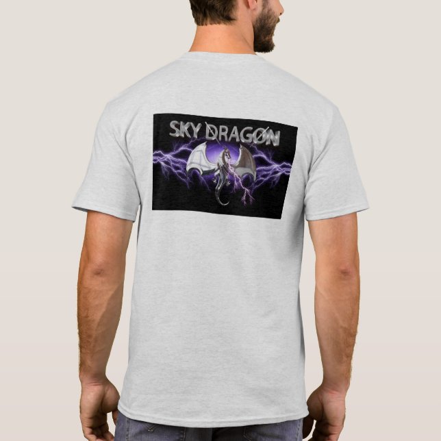 T-shirt Dragon avec orage (Dos)