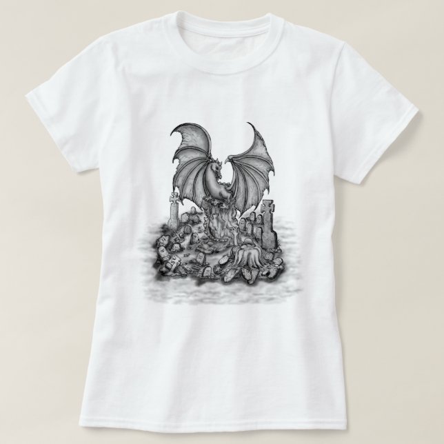 T-shirt Dragon avec Zombie (Design devant)