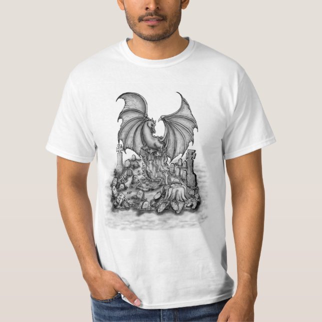 T-shirt Dragon avec Zombie (Devant)
