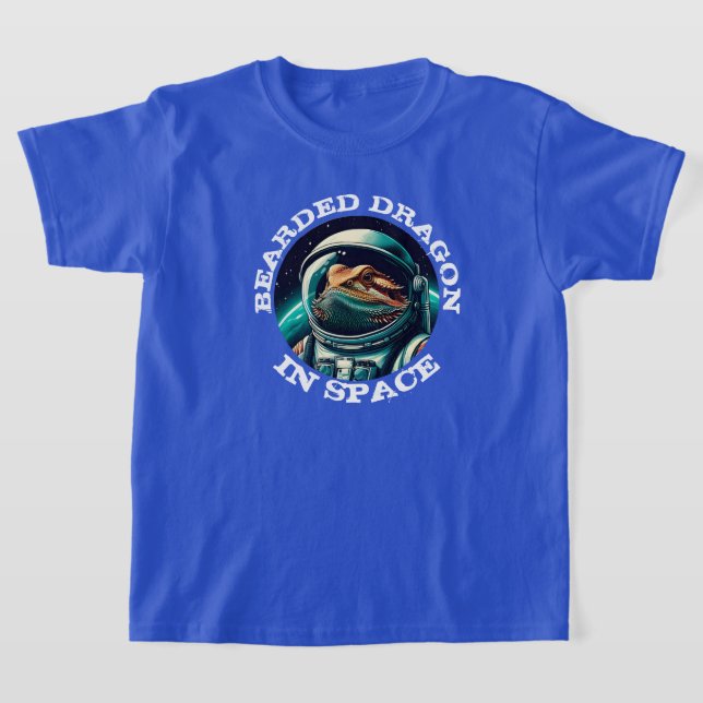 T-shirt Dragon barbu amusant dans l'espace (Poser)