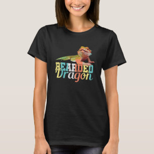 T-shirt Dragon barbu Vintage Retro Reptile Animal de compa