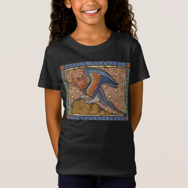 T-Shirt Dragon Bestiaire Médiéval c. 1270 (Devant)