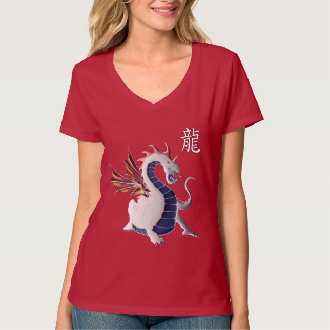 T-shirt Dragon blanc (Devant)