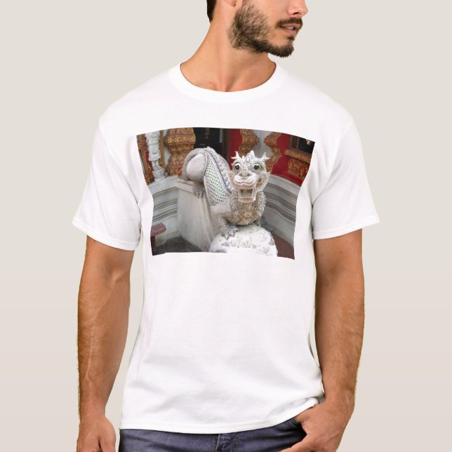 T-shirt Dragon blanc de temple (Devant)