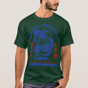T-shirt Dragon bleu