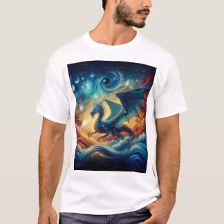 T-shirt Dragon bleu