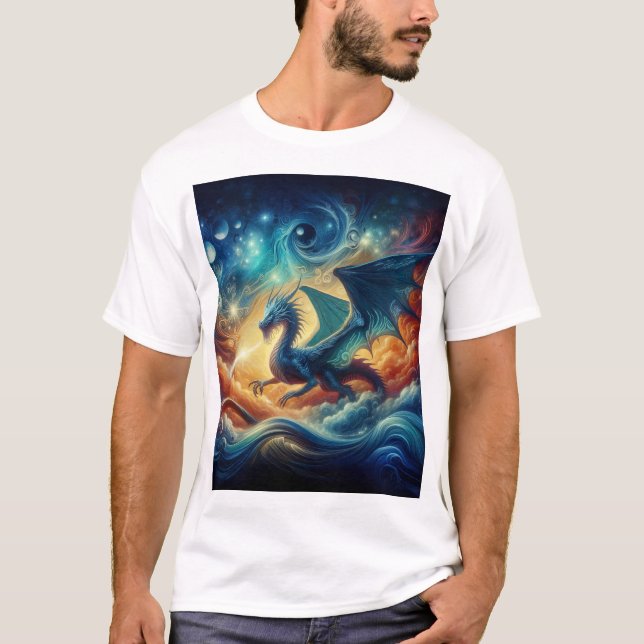 T-shirt Dragon bleu (Devant)
