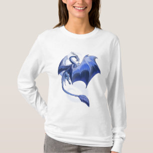 T-shirt Dragon Bleu d'Art d'Imaginaire d'hiver