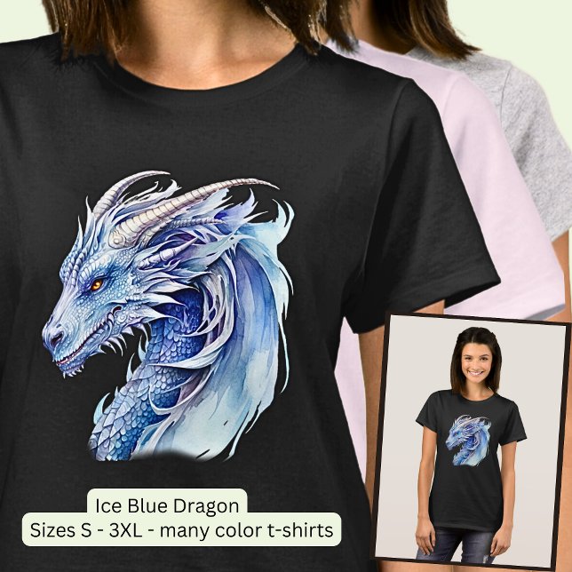 T-shirt Dragon bleu glace (Créateur téléchargé)