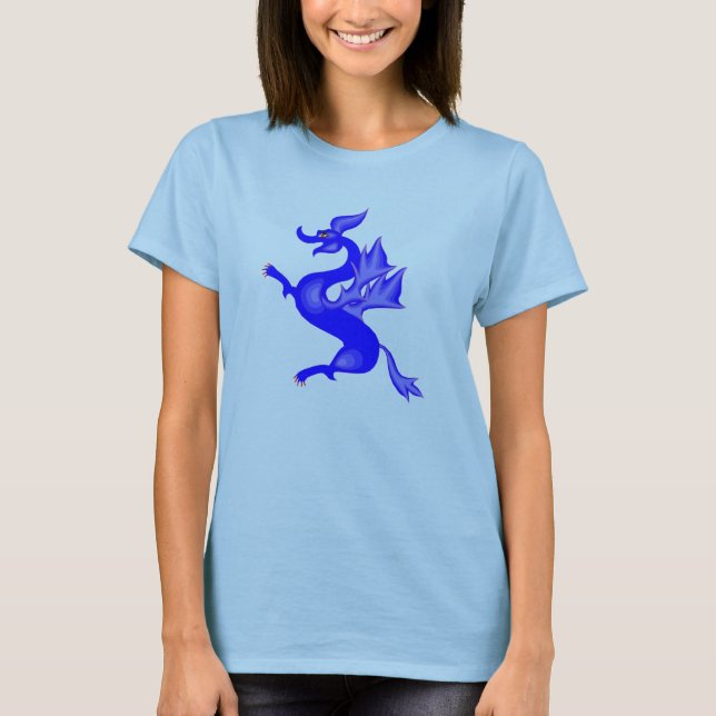 T-shirt Dragon bleu mignon (Devant)