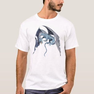 T-shirt Dragon bleu volant