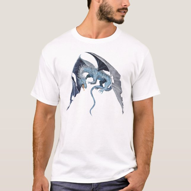 T-shirt Dragon bleu volant (Devant)