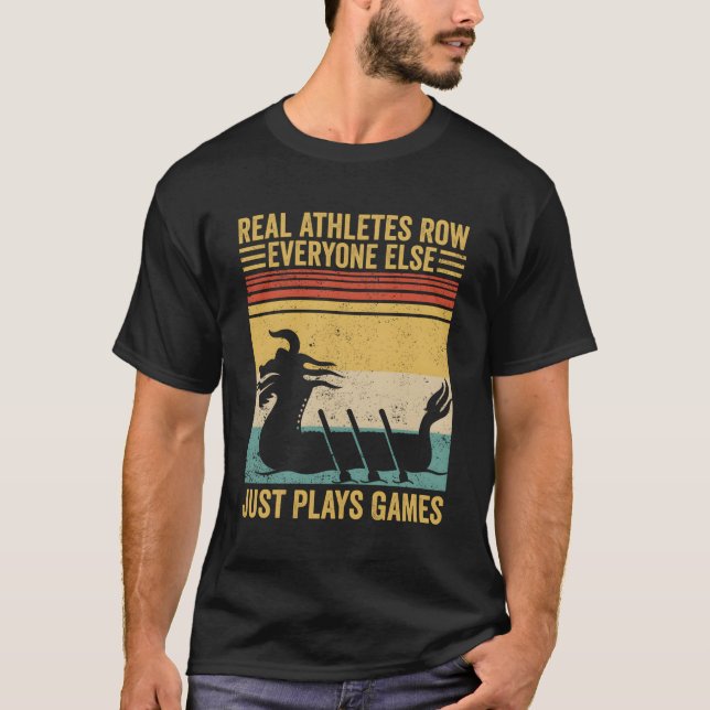 T-shirt Dragon Boat Racing Course Paddle Athlètes Row Ever (Devant)