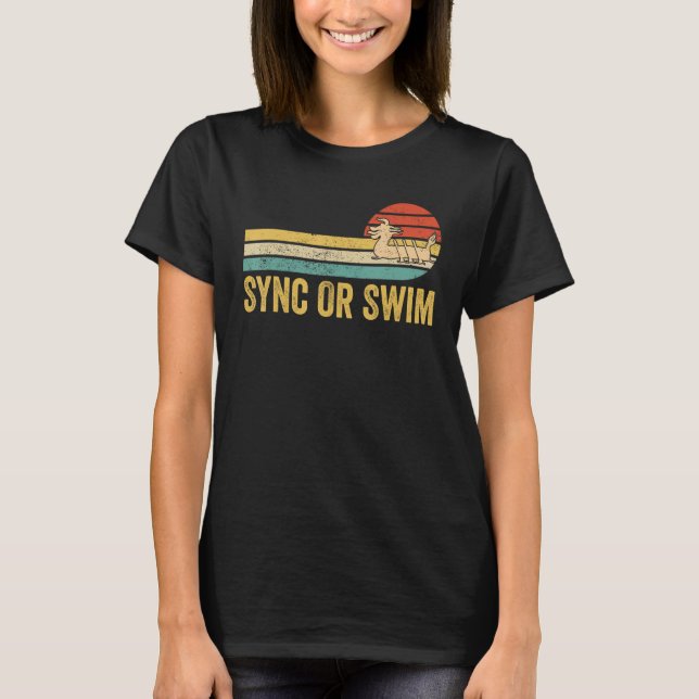 T-shirt Dragon Boat Racing Race Paddle Boat Sync Or Swim (Devant)