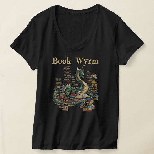 T-shirt Dragon BOOK WYRM (Poser)
