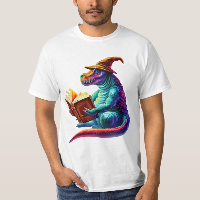 T-shirt Dragon Bookworm - Joli Imaginaire de lecture Lover (Devant)