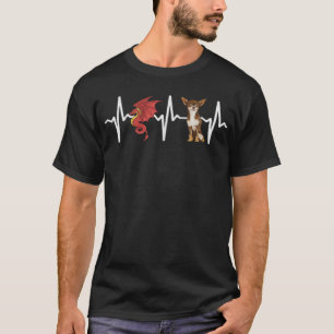 T-shirt Dragon Brown Chihuahua Amoureux des chiens Heartbe