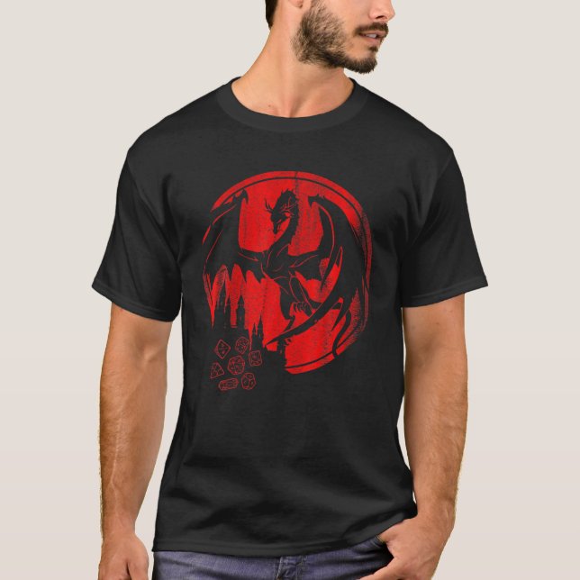 T-shirt Dragon Castle Dungeon Imaginaire Table Top Board J (Devant)