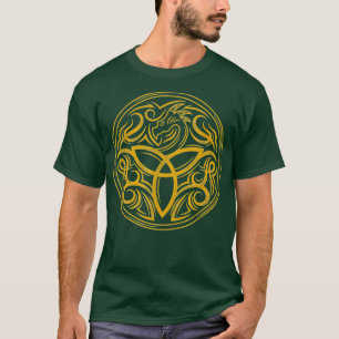 T-shirt dragon celtique viking runes druides et symboles