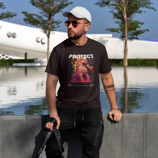 T-shirt Dragon chinois de chien (Créateur téléchargé)