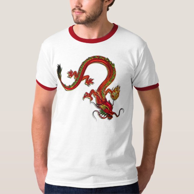 T-shirt Dragon chinois rouge (Devant)