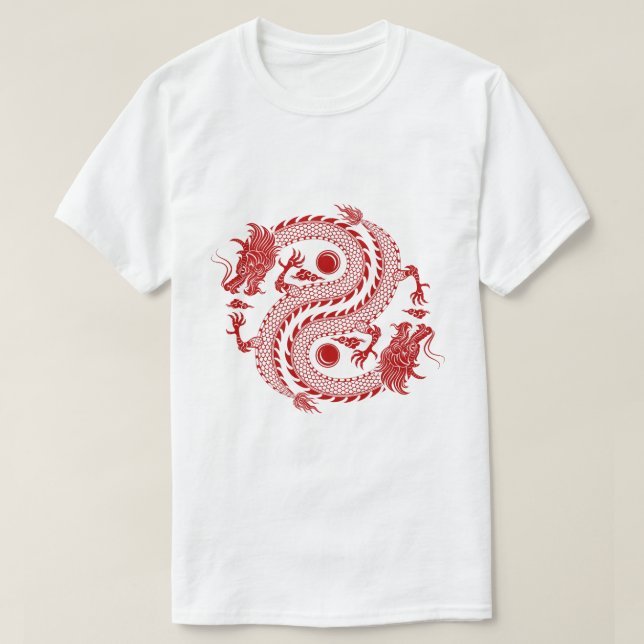 T-shirt Dragon chinois rouge (Design devant)