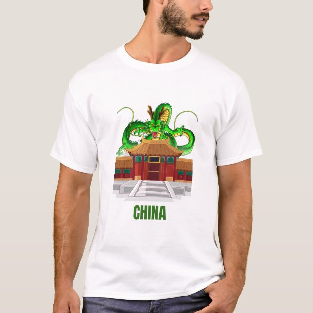 T-shirt dragon chinois - Symbole de force et de sa (Devant)