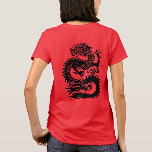 T-shirt dragon chinois traditionnel (Dos)