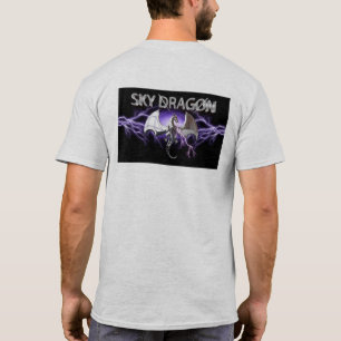 T-shirt Dragon Ciel Électrifié avec tempête d'éclairage