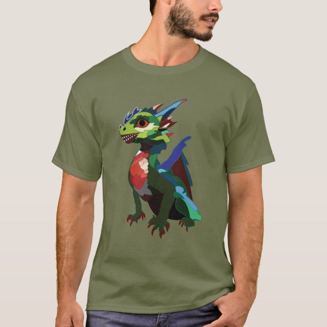 T-shirt Dragon coloré (Devant)