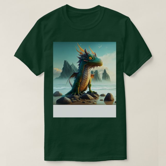 T-shirt Dragon cool sur la plage (Design devant)