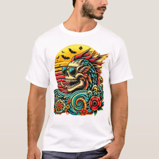 T-shirt Dragon crâne