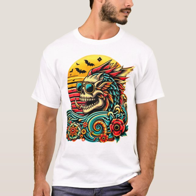 T-shirt Dragon crâne (Devant)