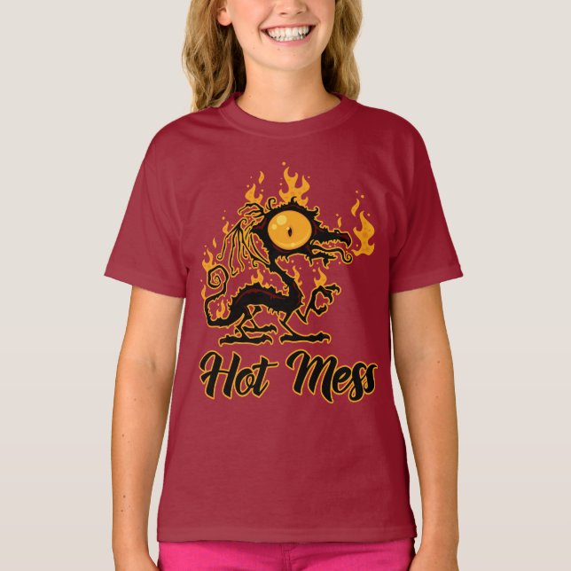 T-shirt Dragon Crise Mess Hot Mess (Devant)