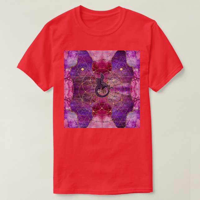 T-shirt Dragon d'alchimie cosmique Ouroboros (Design devant)