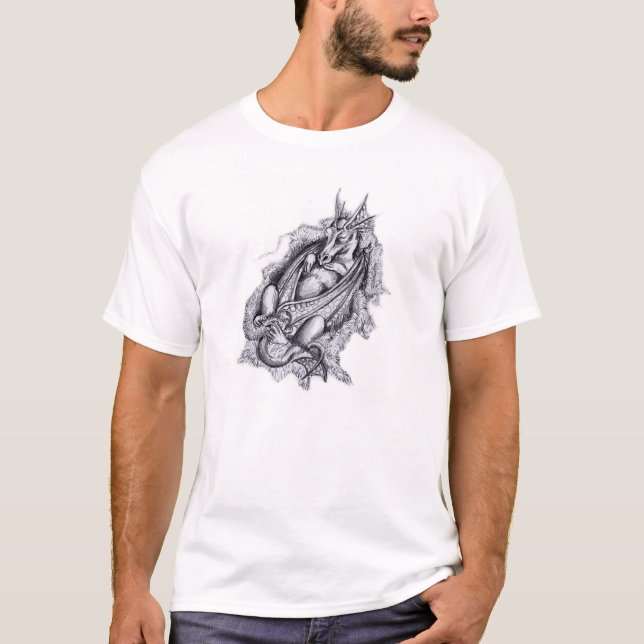 T-shirt Dragon de bébé de sommeil (Devant)