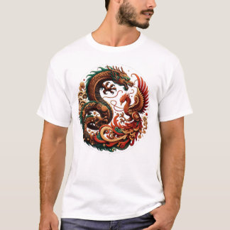 T-shirt Dragon de bois et Phoenix