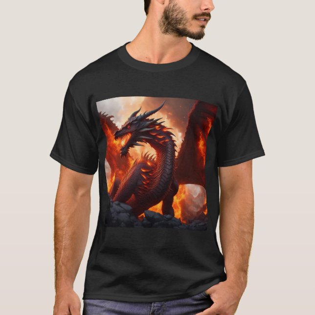 T-shirt Dragon de feu (Devant)