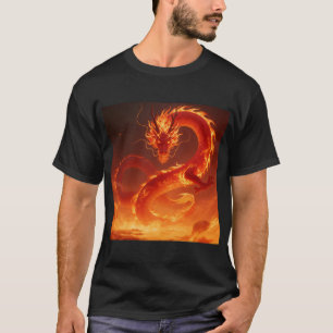 T-shirt Dragon de Feu Ardente   Dragon Fantastique de Flam