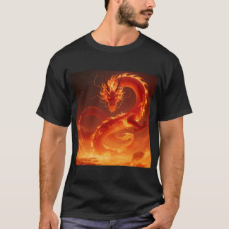 T-shirt Dragon de Feu Ardente | Dragon Fantastique de Flam
