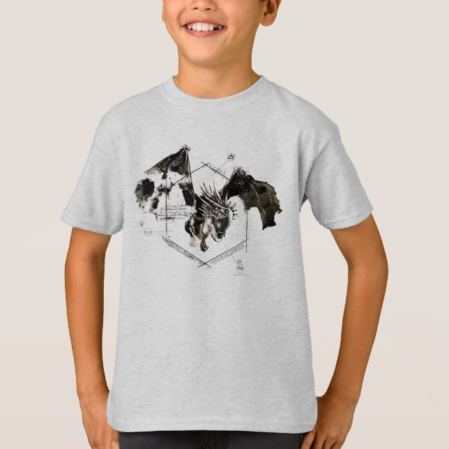 T-shirt Dragon de Feu Horntail Hongrois (Devant)