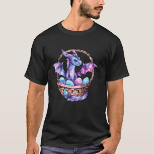 T-shirt Dragon de Galaxie Oeufs de Pâques Panier Chasse au