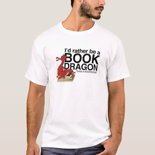 T-shirt Dragon de livre (Devant)